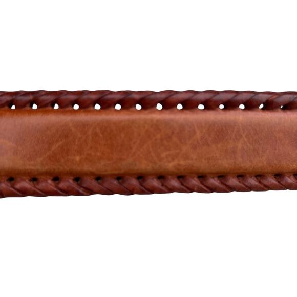 Resistol Leather Belt With Silvertone Longhorn Buckle Sz 42 Western Cowboy Texas - Picture 4 of 7